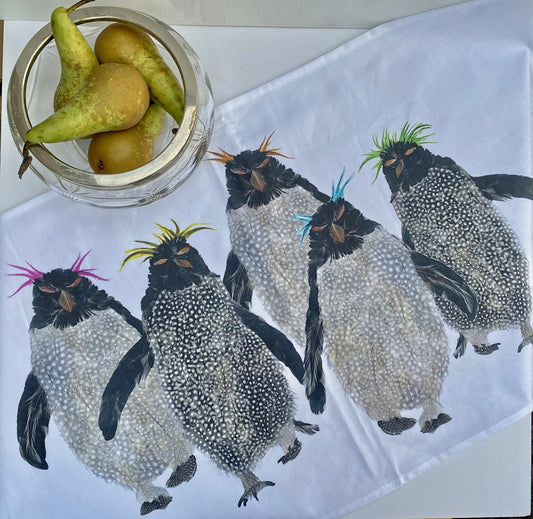 Penguin tea towel.
