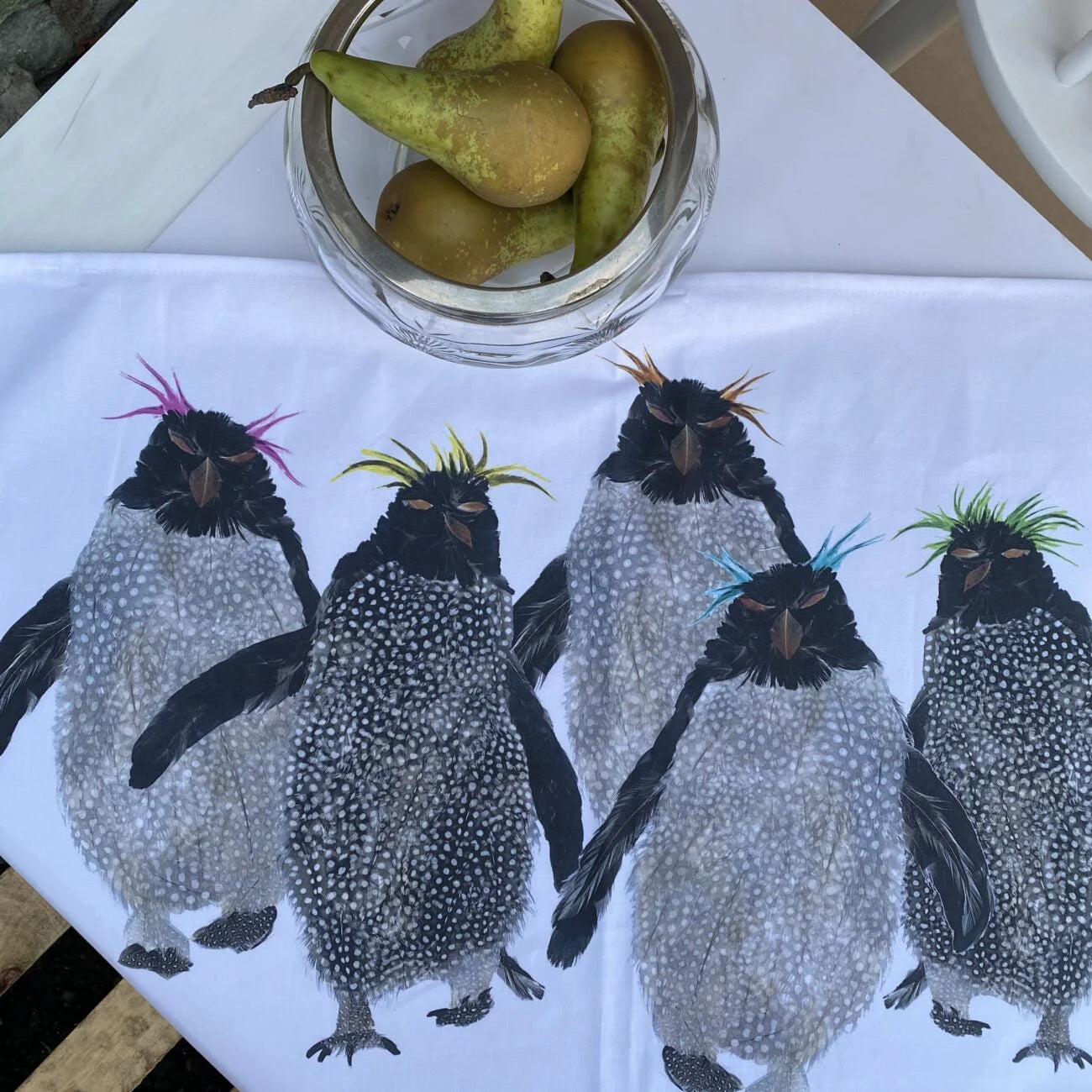 Rockhopper Penguin Tea Towel