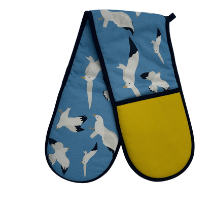 Double Oven Glove - Oh Gully (seagull) - Side View - Quirky Detail