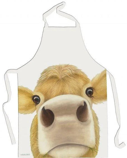 Jersey Brown Cow Apron - Front View - A Joyful Addition To Any Kitchen