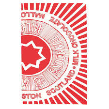 100% Cotton Tunnock's Tea Cake Wrapper Tea Towel in Red and White