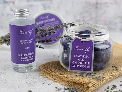Aromatherapy Lavender & Chamomile Sleep Stones Gift Set - Alternate Angle - Homeware Gift