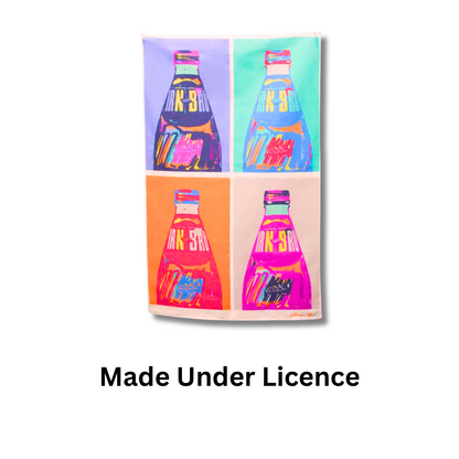 Pop Art Irn Bru Tea Towel - Detail Shot - Colourful Close-up