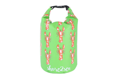 Lobster Swimming Dry Bag (green) - Front View - A Joyful Gift