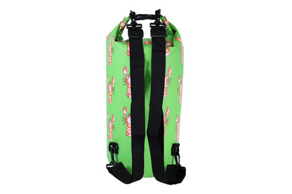 Lobster Swimming Dry Bag (green) - Back View - Gift Idea
