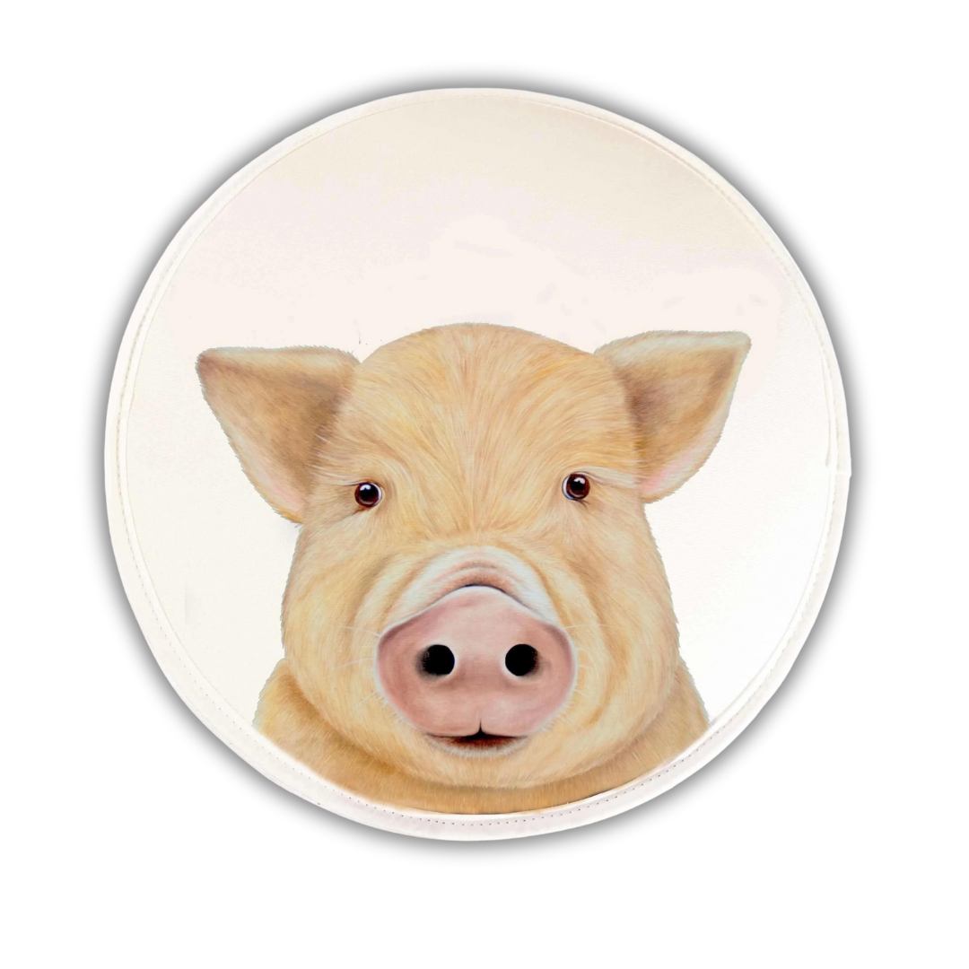 Porky Pig Chef's Pads For AGA, single pad on white background