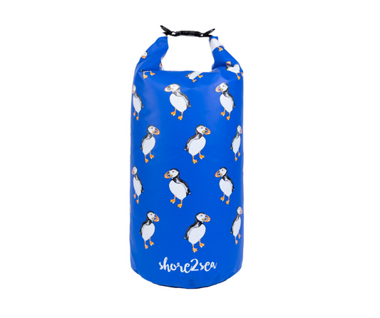 Puffin Swimming Dry Bag on white background.  