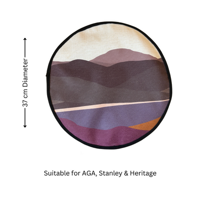 Purple Hills Chef's Pads For Aga - Detail Shot - Colourful Close-up