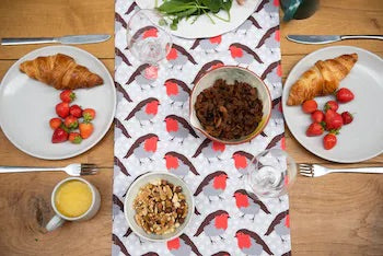 Robin Redbreast Table Runner - Alternate View - Quirky Detail