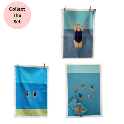 Wild Ones Wild Swimming Tea Towel (group) - Matching Items Available - Homeware Gift