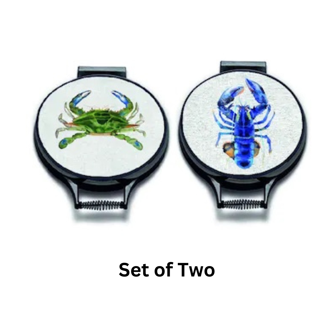 Set of Two AGA Chef's Pads in Crab & Lobster Design