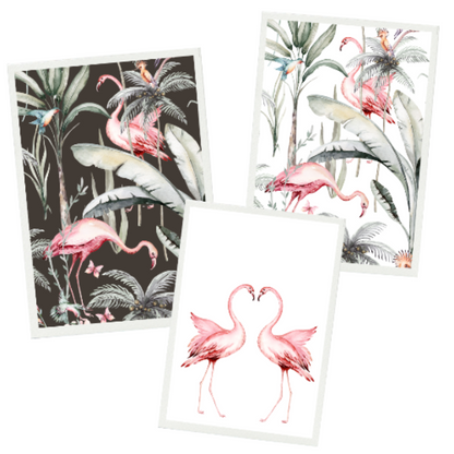 Tropical Flamingo Tea Towel Set - A Joyful Addition To Any Kitchen