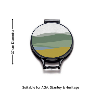 Heather, Hills & Gorse Countryside Chef's Pads For Aga - Detail Shot - Colourful Close-up