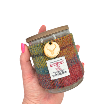 Pomegranate Noir Harris Tweed Candles - Genuine Harris Tweed - Gift Idea