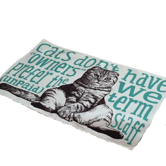 100% Cotton UK Made Funny Cat Tea Towel