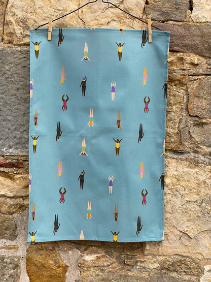 Wild Swimming Tea Towel - Alternate Angle - Homeware Gift