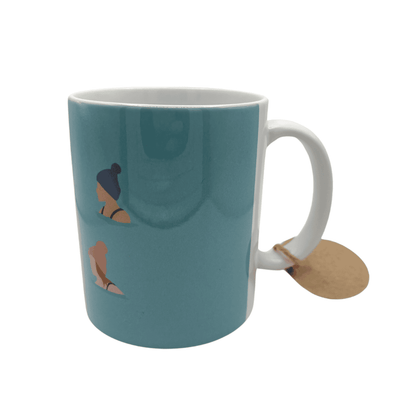 Wild Ones Wild Swimming Mug - Detail Shot - Colourful Close-up