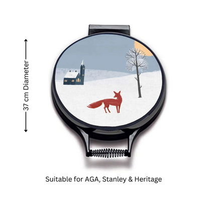 Winter Wonderland Fox Chef's Pads For Aga - Back View - Gift Idea