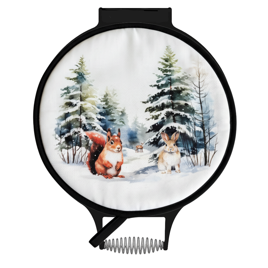 Winter Wonderland Animals Chef's Pads For AGA On Single AGA Lid.  Perfect Winter AGA Lid Covers.