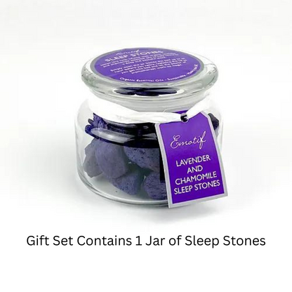 Aromatherapy Lavender & Chamomile Sleep Stones Gift Set - Detail Shot - Colourful Close-up