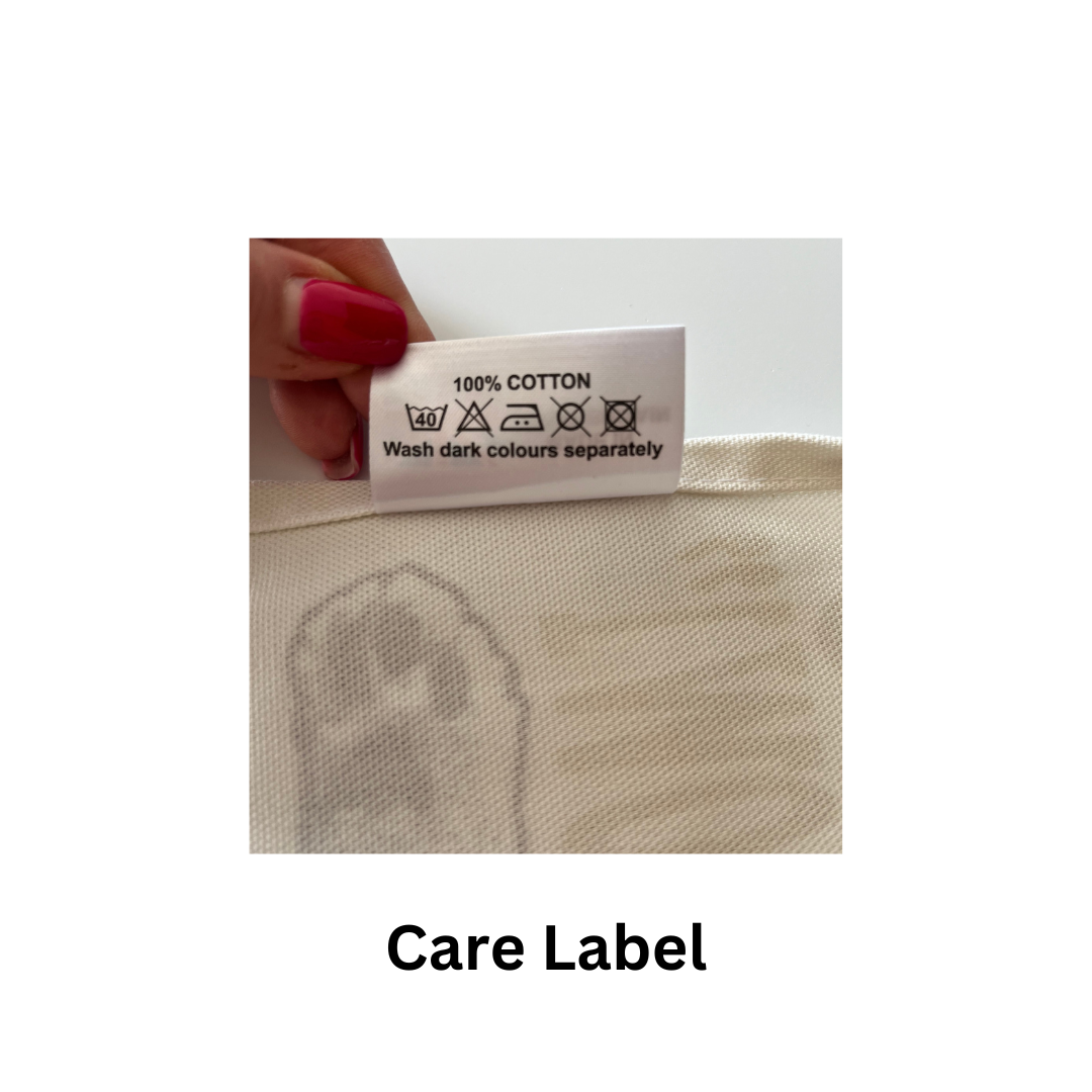 100% Cotton Funny Cat Tea Towel Care Label