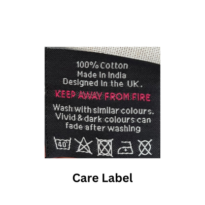 100% Cotton Rainbow Harris Highland Cow Tea Towel - Care Label - Homeware Gift