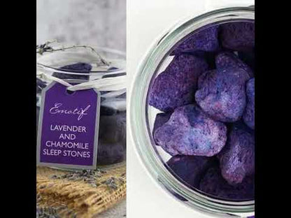 Aromatherapy Lavender & Chamomile Sleep Stones Gift Set video showing what is inside.